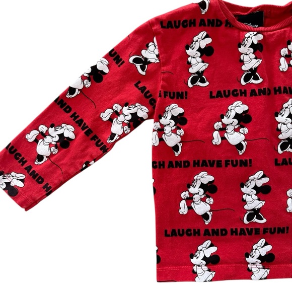 Zara x Disney Minnie Mouse Long Sleeve Top 3-4 - Picture 3 of 6